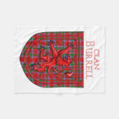 Burrell Tartan Scottish Play Lion Rampant Fleece Deken (Voorkant (Horizontaal))