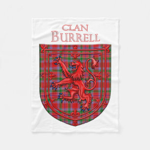 Burrell Tartan Scottish Play Lion Rampant Fleece Deken