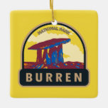 Burren National Park Ireland Travel Art Vintage Keramisch Ornament<br><div class="desc">Burren vector kunstontwerp. Het park omvat bergen,  veengebieden,  heidevelden,  graslanden en bossen. Het park is het kleinste nationale park van Ierland.</div>