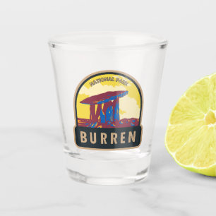 Burren National Park Ireland Travel Art Vintage Shot Glas