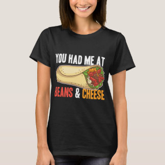 Burrito Beans Cheese Cool Mexicaanse Taco T-shirt