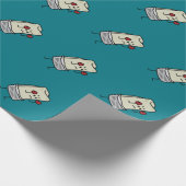 Burrito Boxer Fighter met Red Boxing Ghandschoenen Cadeaupapier (Hoek)