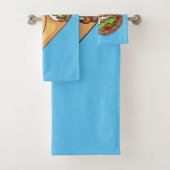 Burrito cartoon illustratie bad handdoek (Insitu)