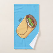 Burrito cartoon illustratie bad handdoek (Handdoek)