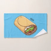 Burrito cartoon illustratie bad handdoek (Handdoek)