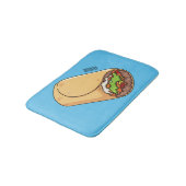 Burrito cartoon illustratie badmat (Gekanteld)
