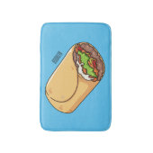 Burrito cartoon illustratie badmat (Voorkant Verticaal)
