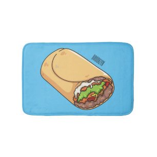 Burrito cartoon illustratie badmat