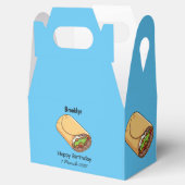 Burrito cartoon illustratie bedankdoosjes (Geopend)