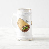 Burrito cartoon illustratie bierpul (Voorkant links)