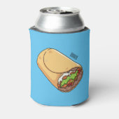 Burrito cartoon illustratie blikjeskoeler (Blikje Achterkant)