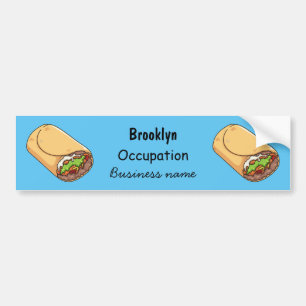Burrito cartoon illustratie bumpersticker