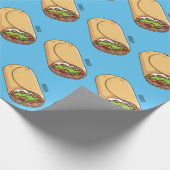 Burrito cartoon illustratie cadeaupapier (Hoek)