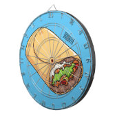 Burrito cartoon illustratie dartbord (Voorkant Rechts)