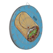 Burrito cartoon illustratie dartbord (Voorkant Links)