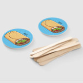 Burrito cartoon illustratie handwaaier (Niet-gemonteerd)