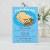 Burrito cartoon illustratie kaart (Staand voorkant)