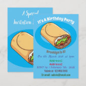 Burrito cartoon illustratie kaart (Voorkant / Achterkant)