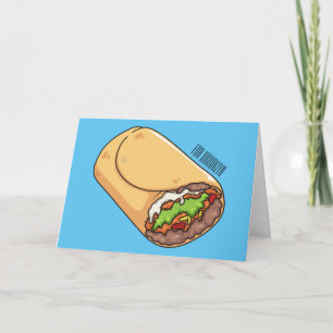 Burrito cartoon illustratie kaart