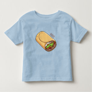 Burrito cartoon illustratie kinder shirts