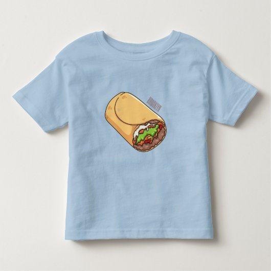Burrito cartoon illustratie kinder shirts (Voorkant)