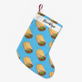 Burrito cartoon illustratie kleine kerstsok (Voorkant (Hangend))