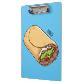 Burrito cartoon illustratie klembord (Links)