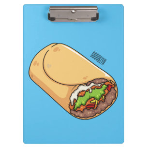 Burrito cartoon illustratie klembord