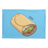 Burrito cartoon illustratie kussensloop (Achterkant)
