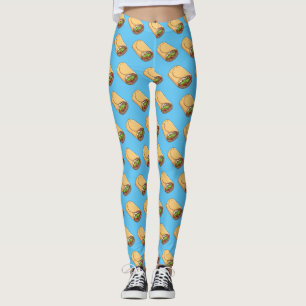 Burrito cartoon illustratie leggings