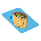 Burrito cartoon illustratie magneet (Rechterzijde)