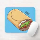 Burrito cartoon illustratie muismat (Met muis)