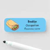 Burrito cartoon illustratie naamplaatje (In situ)