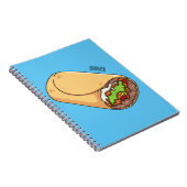 Burrito cartoon illustratie notitieboek (Rechterzijde)