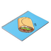 Burrito cartoon illustratie notitieboek (Linkerzijde)