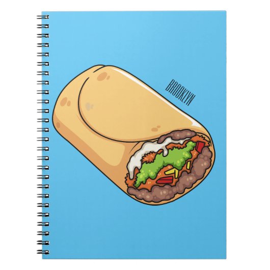Burrito cartoon illustratie notitieboek (Voorkant)