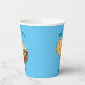 Burrito cartoon illustratie papieren bekers (Links)