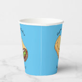 Burrito cartoon illustratie papieren bekers (Rechts)