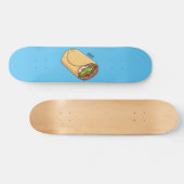 Burrito cartoon illustratie persoonlijk skateboard (Horizontaal)