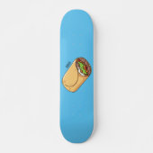 Burrito cartoon illustratie persoonlijk skateboard (Voorkant)