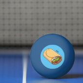 Burrito cartoon illustratie pingpongbal (Net)