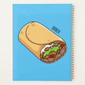 Burrito cartoon illustratie planner (Achterkant)