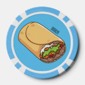 Burrito cartoon illustratie poker chips (Achterkant)