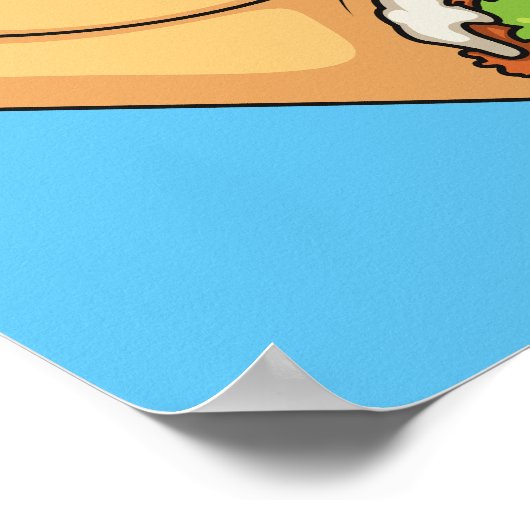 Burrito cartoon illustratie poster (Hoek)