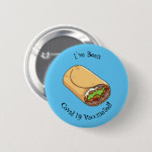 Burrito cartoon illustratie ronde button 5,7 cm (Voorkant /achterkant)