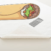 Burrito cartoon illustratie sherpa deken (3/4)