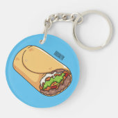 Burrito cartoon illustratie sleutelhanger (Achterkant)