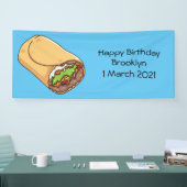 Burrito cartoon illustratie spandoek (Beurs)