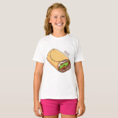 Burrito cartoon illustratie t-shirt (Voorkant volledig)