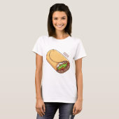 Burrito cartoon illustratie t-shirt (Voorkant volledig)